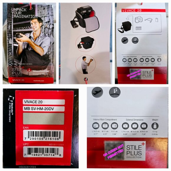 #12 The Manfrotto ITALIAN MB SV-HM-20DV Vivace 20 Holster Camera Bag Dove BNWT - Picture 9 of 15